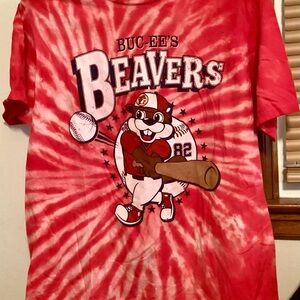Red Tie-Dye Beaver T-Shirt
